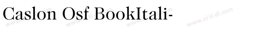 Caslon Osf BookItali字体转换